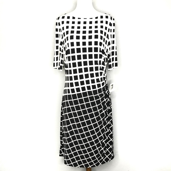 Anne Klein Dresses & Skirts - NWT Anne Klein Leo Black White Shift Dress A090241